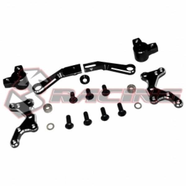 RC Avtomag.ru 3Racing SAK D4819 V2 BK Aluminum Steering System For D4