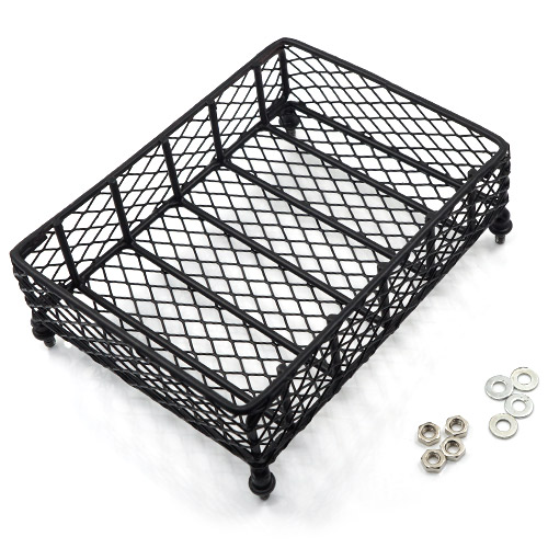 Багажник на крышу Yeah Racing (#YA-0404) 1/10 RC Rock Crawler Accessories Metal Mesh Wire Luggage Tray Type D 13cm X 10cm X 3.5cm