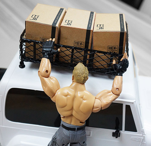 Багажник на крышу Yeah Racing (#YA-0404) 1/10 RC Rock Crawler Accessories Metal Mesh Wire Luggage Tray Type D 13cm X 10cm X 3.5cm
