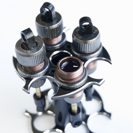 Устройство для заливки масла Yeah Racing (#YA-0524BU) Aluminum Damper Refilling Holder Blue For 1/10 Touring Drift