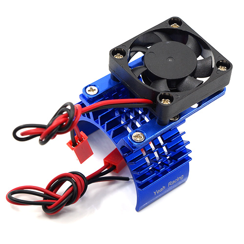 Радиатор с вентилятором Yeah Racing (#YA-0409BU) Aluminum 540 Motor Heat Sink w/ Cooling Fan Blue