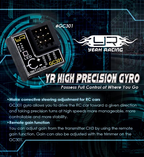 Гироскоп Yeah Racing (#GC301) High Precision Gyro For RC Drift F1 Car