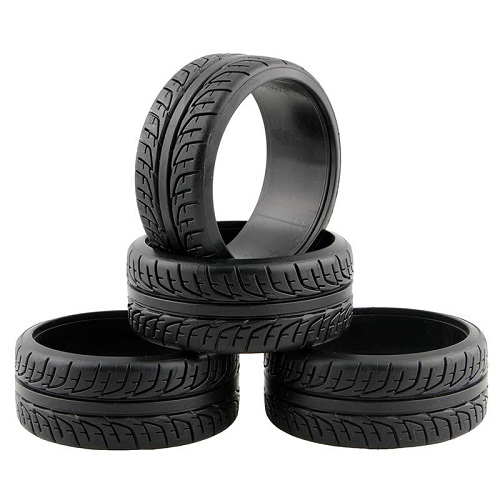 Шины дрифт HSP (#6014) Drift Black Tire Set, 0* 4 pcs