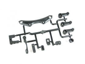 Бампер передний и сервосейвер 3Racing (#SAK-XS104) Front Upper Bumper and Servo Horn Set For Sakura XI