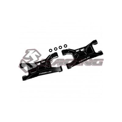 Рычаги задние нижние 3racing (#SAK-D4805/BK) Aluminum Rear Lower Suspension Black for D4