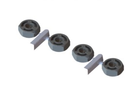 Хексы 3Racing (#SAK-D123) Hex Adaptor (5mm Thick) - 4pcs For Sakura D3