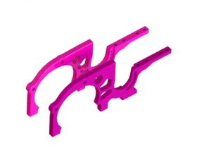 Передний балхэд 3Racing (#SAK-D315/PK) Aluminum Front Bulkhead For Sakura D3