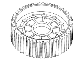 Шестерня дифференциала 52T 3Racing (#CAC-112) 52T Differential gear For 3racing Cactus