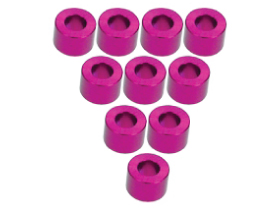 Шайба алюминиевая 4.0 мм 3Racing (#3RAC-WF340/RE) Aluminium M3 Flat Washer 4.0mm (10 Pcs) - Red