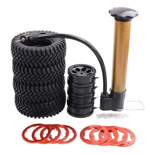 Колёса внедорожные RC4X4 (#Q1-002R) Tire/Wheel Black 1.9 100mm 4in