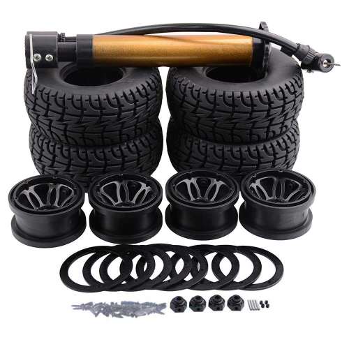 Колёса внедорожные RC4X4 (#Q2-001H) Tire/Wheel Black 2.2 130mm 4in
