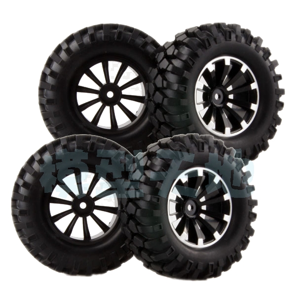 Колёса внедорожные RC4X4 (#H350-7007) Tire/Wheel Black 1.9 108mm 4in