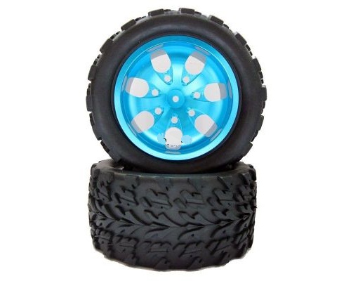 Колёса внедорожные HSP (#08008NBU) Wheels 7 Spoke Blue Al 4 pcs