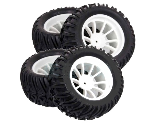 Колёса внедорожные HSP (#08043W) Wheels 10 Spoke White 4 pcs