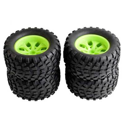 Колёса внедорожные HSP (#88034G) Wheels 7 Spoke Green 4 pcs