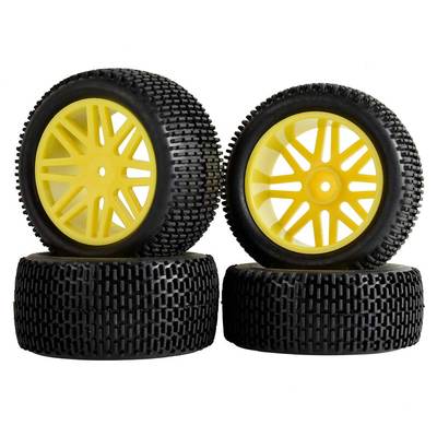 Колёса багги HSP (#06101Y) Wheels 8 Spoke Yellow 4 pcs