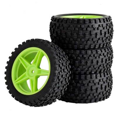 Колёса багги HSP (#06008G) Wheels 5 Spoke Green 4 pcs