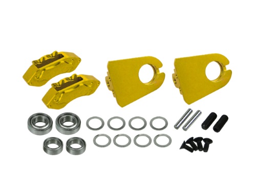 Суппорта тормозные имитация 3Racing (#3RAC-AD12/V3C/GO) Realistic Front Brake Bot Gold