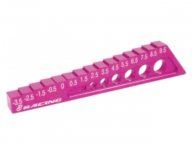 Стенд настройки клиренса 3Racing (#ST-004/5/PK) Chassis Droop Gauge -3.5 to 9.5mm - Pink
