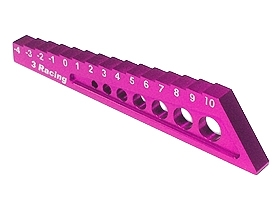 Стенд настройки клиренса 3Racing (#ST-004/PK) Droop Gauge -4 to 10mm - Pink