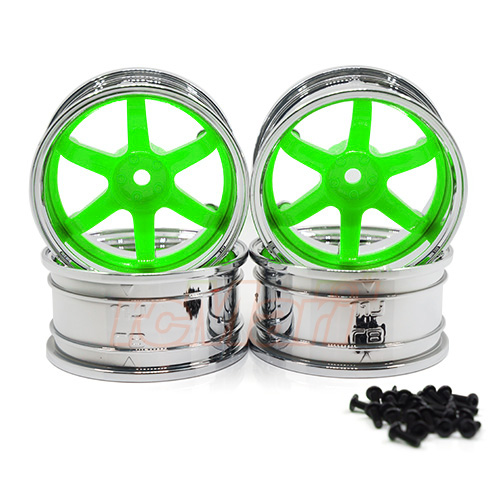 Диски 3Racing (#WH-34/FG) T37 6-Spoke Rim 8J-11J Fluorescent Green