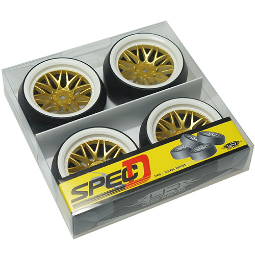 Колёса для дрифта Yeah Racing (#WL-0088) Spec D LS Wheel Offset 6 White Gold w/Tire 4pcs For 1/10 Drift