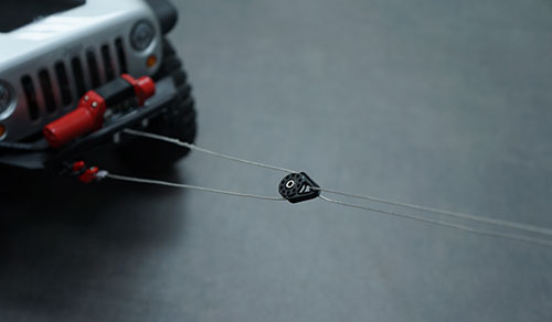 Блок рывка лебёдки Yeah Racing (#YA-0460BK) Heavy Duty Winch Snatch Block Black
