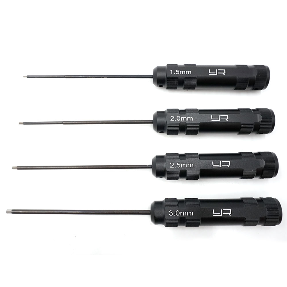 Набор шестигранников Yeah Racing (#YT-0065BK) Factory Allen Wrench Set1.5, 2.0, 2.5, 3.0mm Black