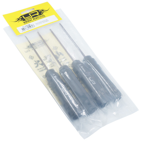 Набор шестигранников Yeah Racing (#YT-0065BK) Factory Allen Wrench Set1.5, 2.0, 2.5, 3.0mm Black
