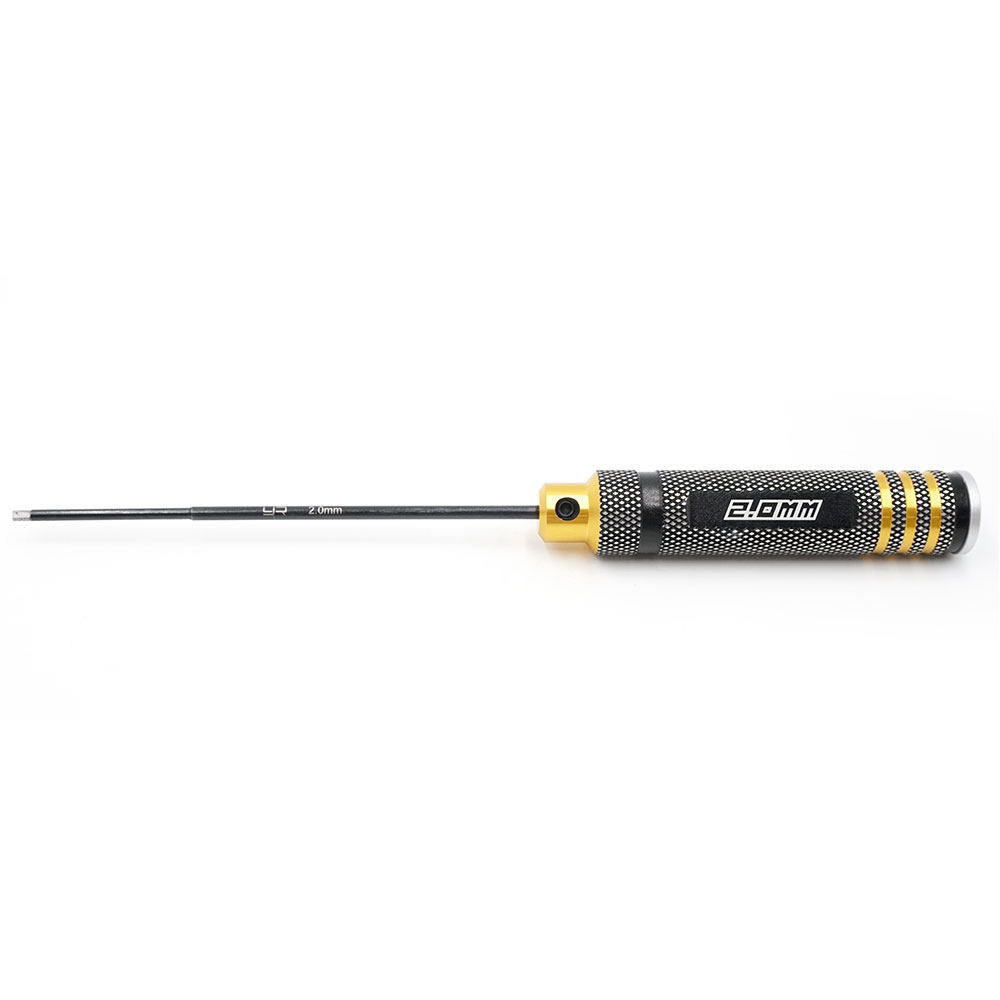Шестигранник Yeah Racing (#YT-0184) Aluminum 2.0mm Allen Hex Driver Tool Black Gold