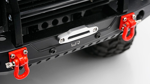Бампер передний алюминиевый Yeah Racing (#TRX4-032BK) Aluminum Alloy Front Bumper w/LED Light For TRX-4/ SCX10 / II / HPI Venture / Gmade Bom