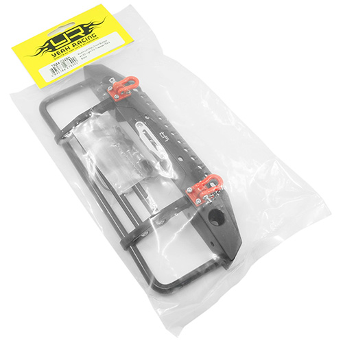 Бампер передний алюминиевый Yeah Racing (#TRX4-032BK) Aluminum Alloy Front Bumper w/LED Light For TRX-4/ SCX10 / II / HPI Venture / Gmade Bom