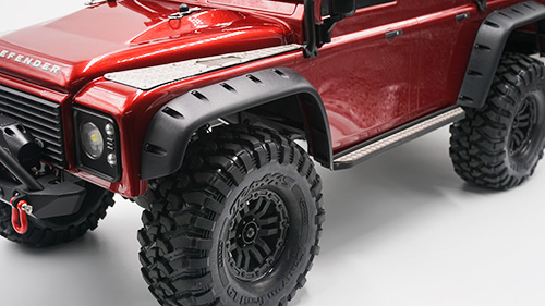 Накладки на подножки Yeah Racing (#TRX4-022) Stainless Steel Diamond Rock Rails Plate for Traxxas TRX-4