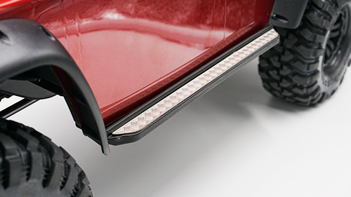 Накладки на подножки Yeah Racing (#TRX4-022) Stainless Steel Diamond Rock Rails Plate for Traxxas TRX-4