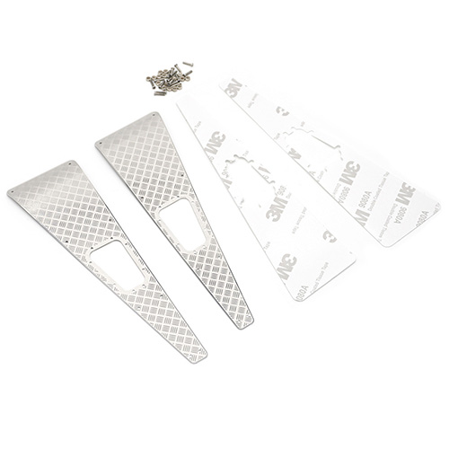 Накладки на капот Yeah Racing (#TRX4-020) Stainless Steel Front Hood Side Diamond Plate for Traxxas TRX-4