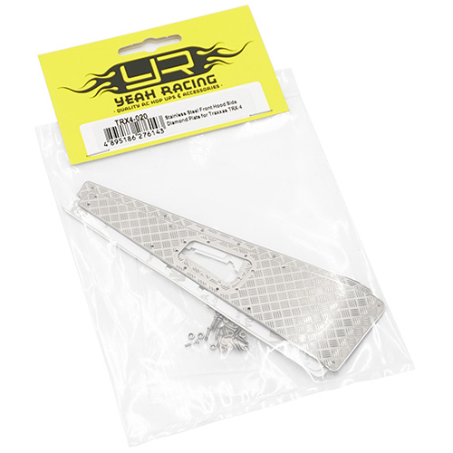 Накладки на капот Yeah Racing (#TRX4-020) Stainless Steel Front Hood Side Diamond Plate for Traxxas TRX-4