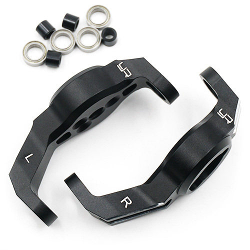 С-хабы Yeah Racing (#TRX4-001BK) Aluminum Bearing Supported C Hubs 2 pcs For Traxxas TRX-4 Black