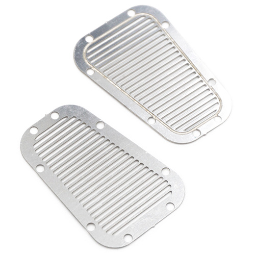 Накладки на крылья Yeah Racing (#TRX4-021) Stainless Steel Front Hood Vent Plate for Traxxas TRX-4