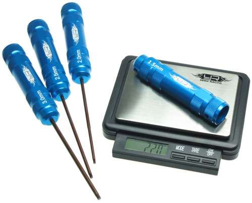 Набор шестигранников Yeah Racing (#YT-0065BU) Factory Allen Wrench Set 1.5, 2.0, 2.5, 3.0mm Blue