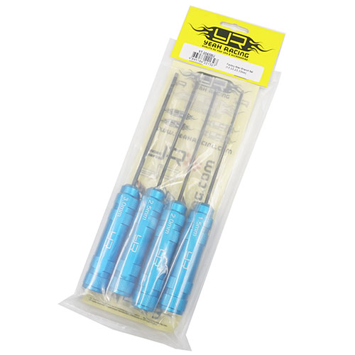 Набор шестигранников Yeah Racing (#YT-0065BU) Factory Allen Wrench Set 1.5, 2.0, 2.5, 3.0mm Blue