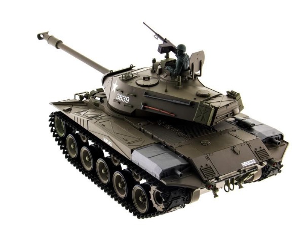 Радиоуправляемый танк Heng Long (#HL3839-1) U.S.A M41 "Walking Bulldog" RC Light Tank с эффектами звука и дыма 1:16