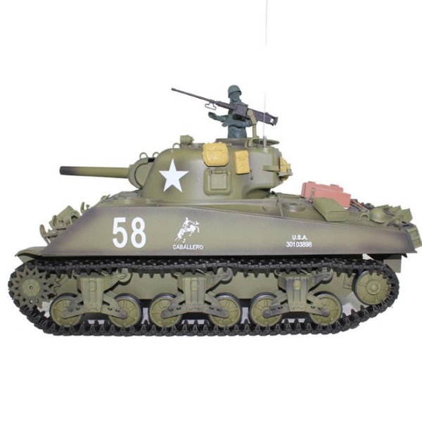Радиоуправляемый танк Heng Long (#HL3898-1) Sherman с эффектами звука и дыма 1:16