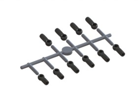 Шаровые наконечники 3Racing (#3RAC-BE4816/V2) 4.8mm Ball End Set - 16mm & 12mm /V2