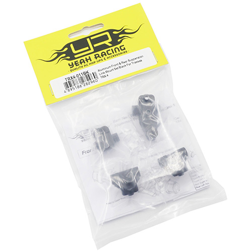 Линьки алюминиевые Yeah Racing (#TRX4-011BK) Aluminum Front & Rear Suspension Link Mount Set Black For Traxxas TRX-4
