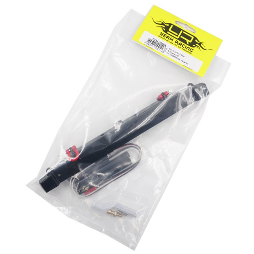 Бампер передний Yeah Racing (#TRX4-058BK) Aluminum Alloy Tow Hook Rear Bumper w/ LED For Traxxas TRX-4 SCX10 II