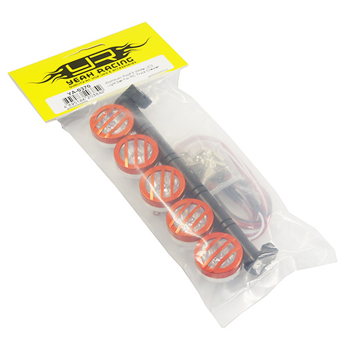 Сонары Yeah Racing (#YA-0370RD) 1/10 Aluminum Roof 5 WhiteLED Light Set For RC Truck Crawler