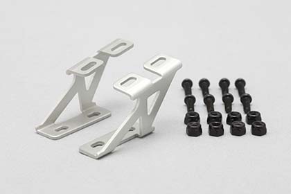 Крепление спойлера Yokomo (#D-056L) Aluminum wing stay (Low) Silver for Drift