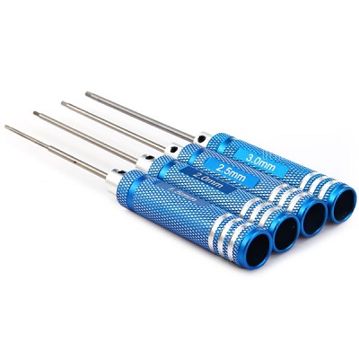 Набор шестигранников RCTurn (#RTT11026) HSS Allen Wrench Set - Blue 4pcs Hex1.5/2.0/2.5/3.0 x 180mm