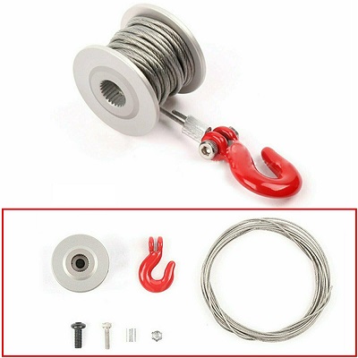 Тросс металлический RC Turn (#RTEW03001) Winch Servo Horn w/ Rope Hook for 25T Winch Servo
