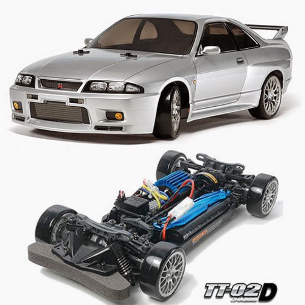 Радиоуправляемая модель для дрифта Tamiya (#58604) 1/10 TT-02D  Nissan Skyline GT-R R33